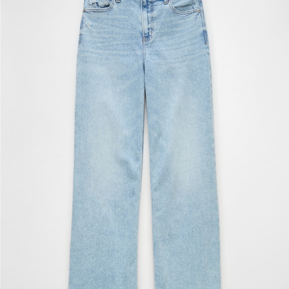 AE Dreamy Drape Stretch Super High-Waisted Baggy Wide-Leg Jean